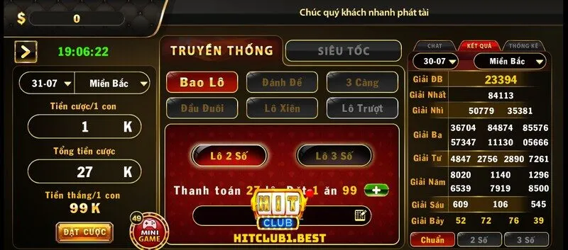 Giới thiệu về hình thức đánh Lô đề Hit Club