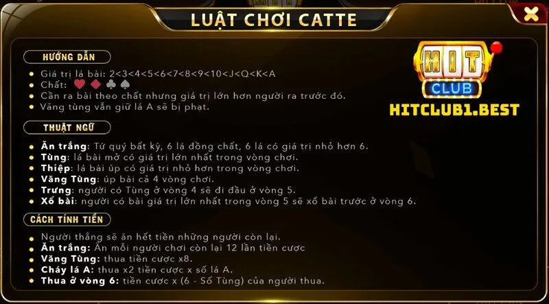 Phổ biến luật chơi Catte Hit Club