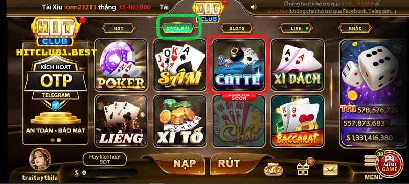 Hướng dẫn cách tham gia game bài Catte Hit Club