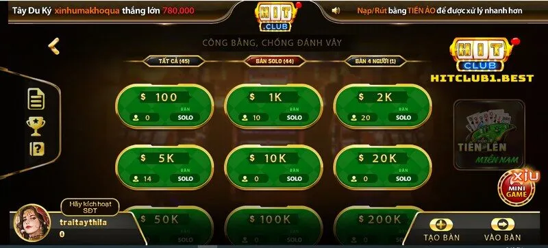 Thông tin về game bài Tiến lên miền nam Hit Club