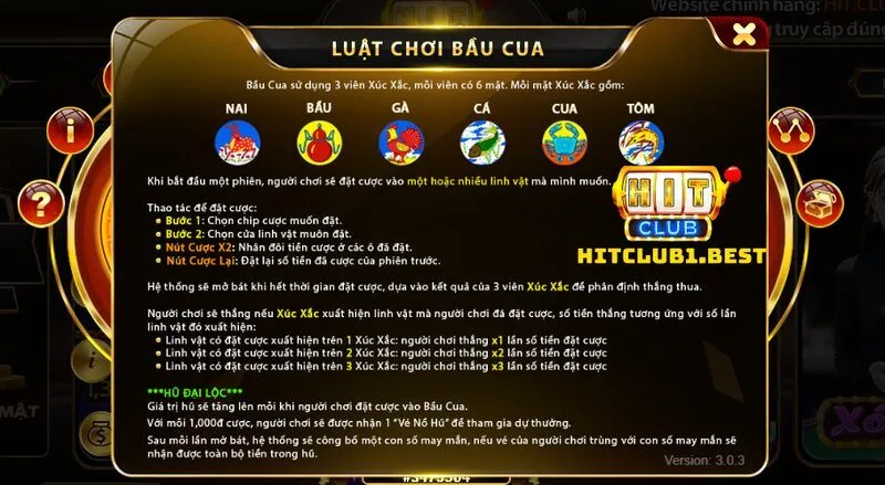 Bí quyết cá cược Bầu cua Mini Hit Club thắng đậm 