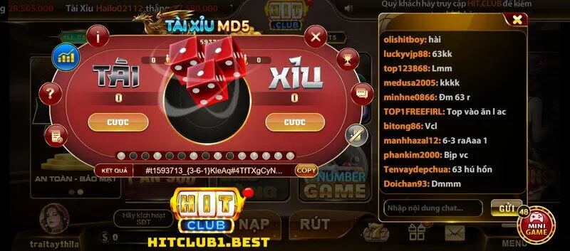 Review bàn cá cược Tài xỉu MD5 Hit Club